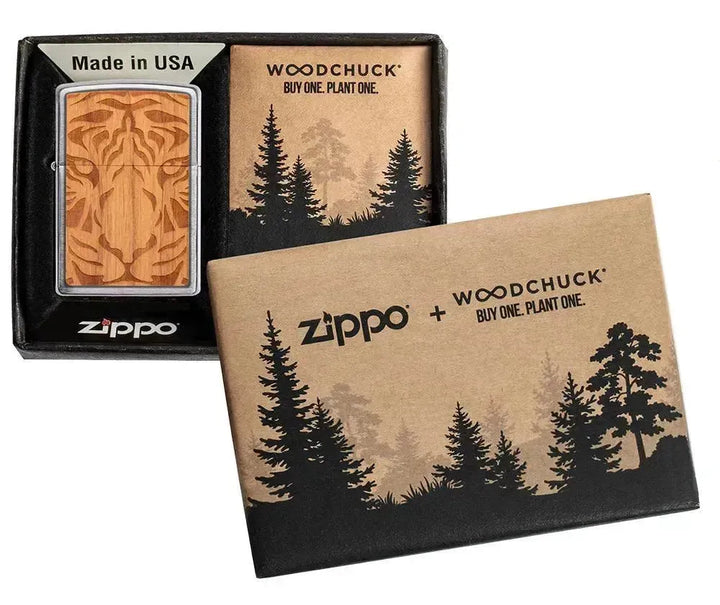 Zippo - WOODCHUCK Cherry Tiger Head - Game-On.no